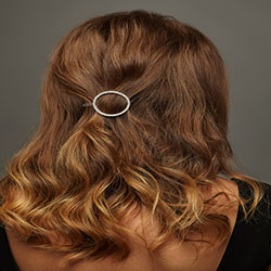 Half up half down hairstyle